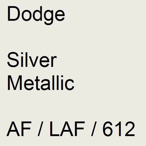 Dodge, Silver Metallic, AF / LAF / 612.